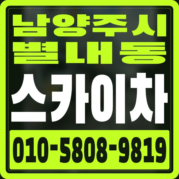 경기 남양주시 별내동 스카이차 · 010-5808-9819