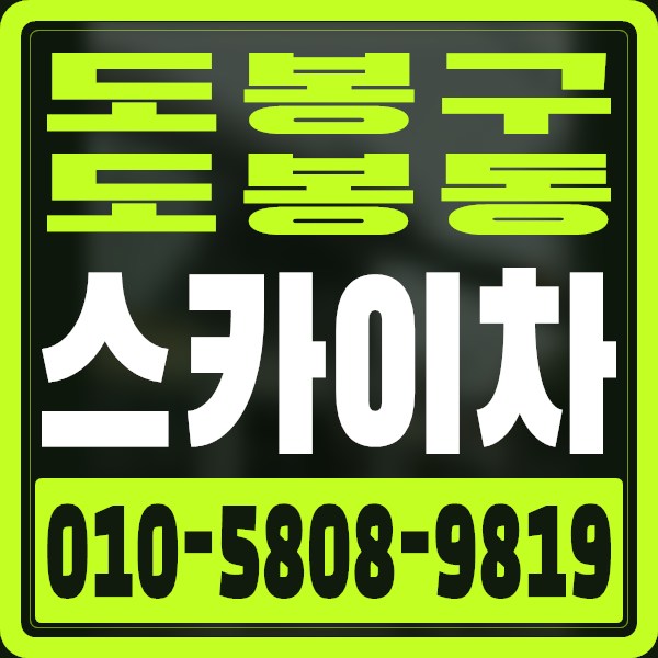 서울 도봉구 도봉동 스카이차 · 010-5808-9819