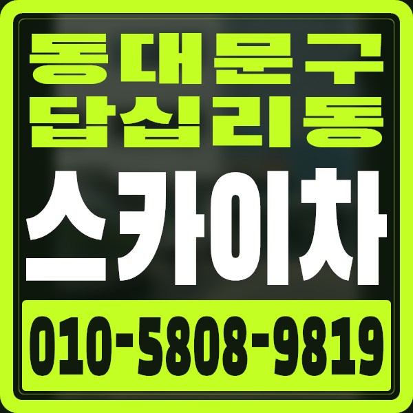 서울 동대문구 답십리동 스카이차 · 010-5808-9819