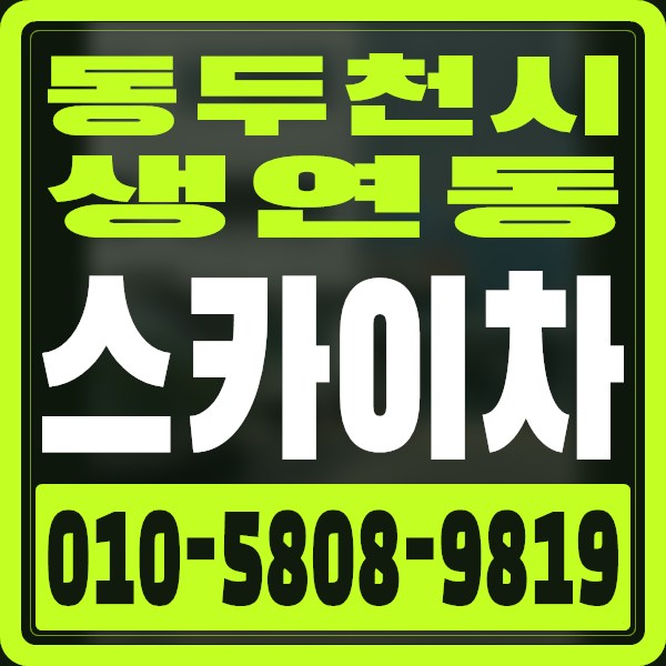 경기 동두천시 생연동 스카이차 · 010-5808-9819