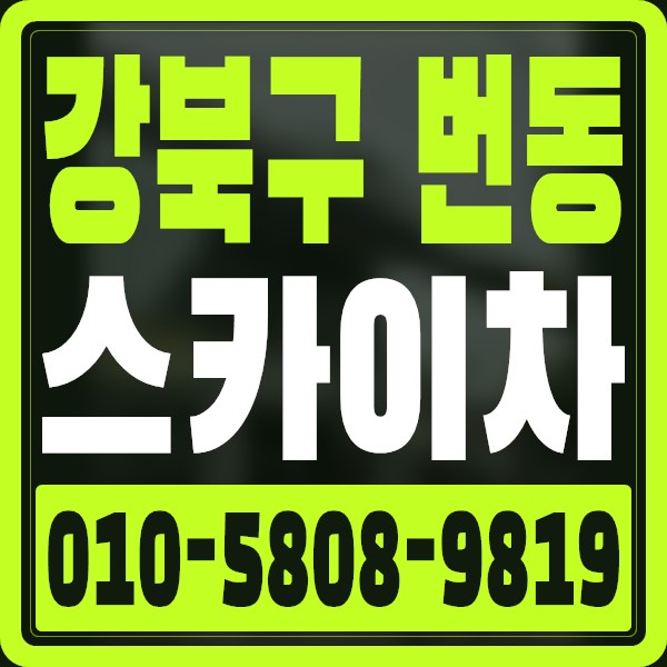 서울 강북구 번동 스카이차 · 010-5808-9819