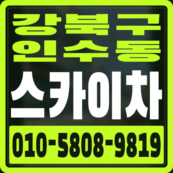 서울 강북구 인수동 스카이차 · 010-5808-9819