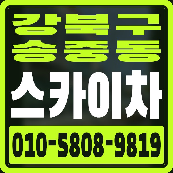 서울 강북구 송중동 스카이차 · 010-5808-9819