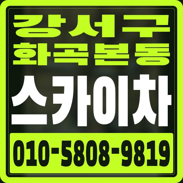 서울 강서구 화곡본동 스카이차 · 010-5808-9819