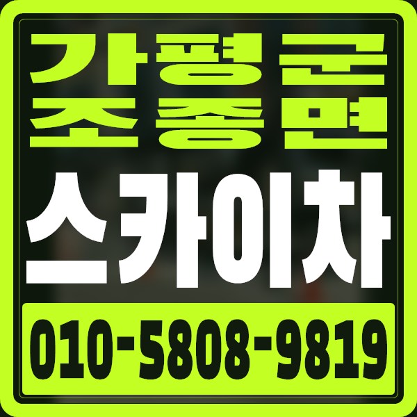 경기 가평군 조종면 스카이차 · 010-5808-9819