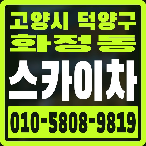 경기 고양시 덕양구 화정동 스카이차 · 010-5808-9819