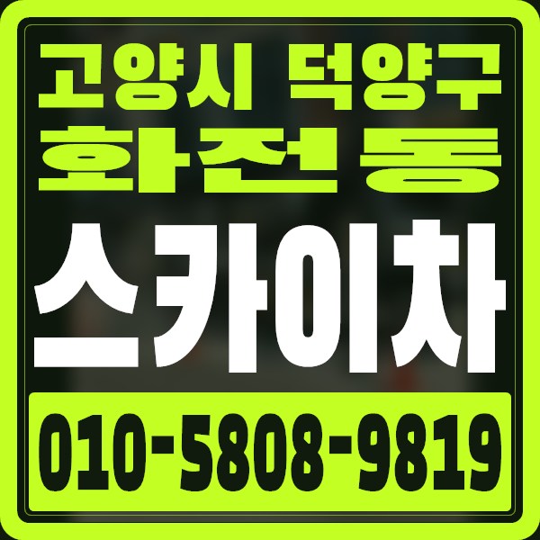 경기 고양시 덕양구 화전동 스카이차 · 010-5808-9819
