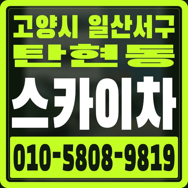 경기 고양시 일산서구 탄현동 스카이차 · 010-5808-9819