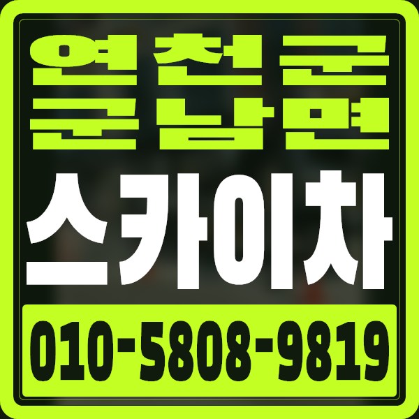 경기 연천군 군남면 스카이차 · 010-5808-9819