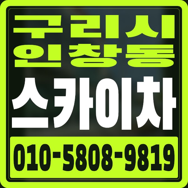 경기 구리시 인창동 스카이차 · 010-5808-9819