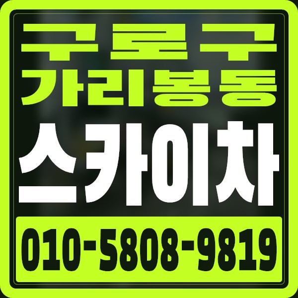 서울 구로구 가리봉동 스카이차 · 010-5808-9819