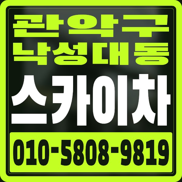 서울 관악구 낙성대동 스카이차 · 010-5808-9819