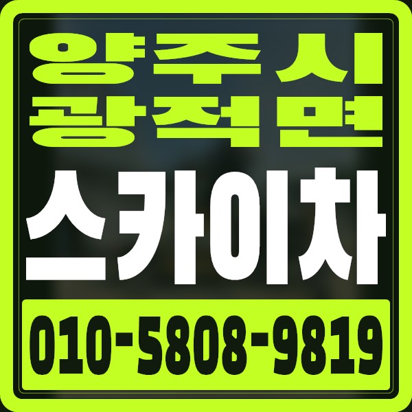 경기 양주시 광적면 스카이차 · 010-5808-9819