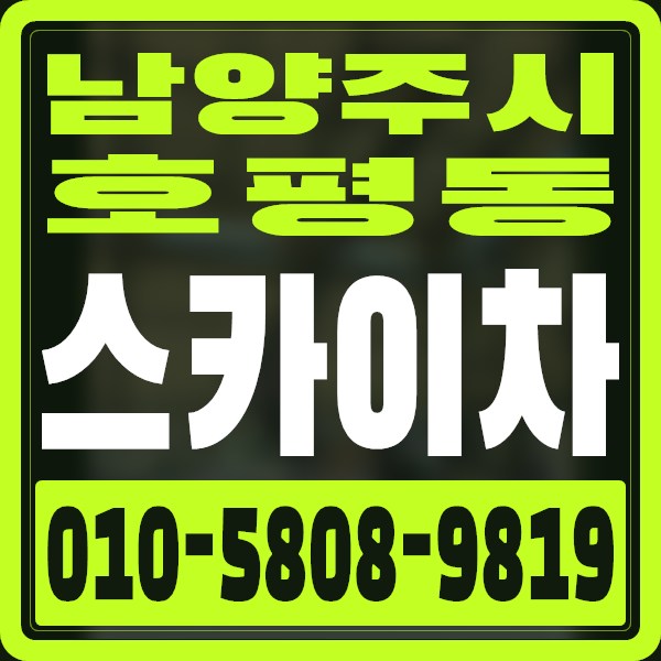 경기 남양주시 호평동 스카이차 · 010-5808-9819
