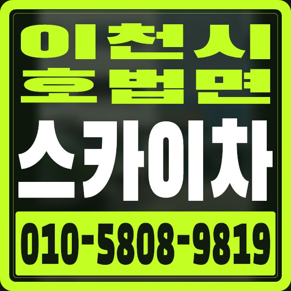 경기 이천시 호법면 스카이차 · 010-5808-9819