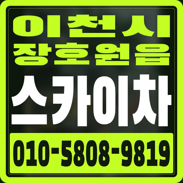경기 이천시 장호원읍 스카이차 · 010-5808-9819