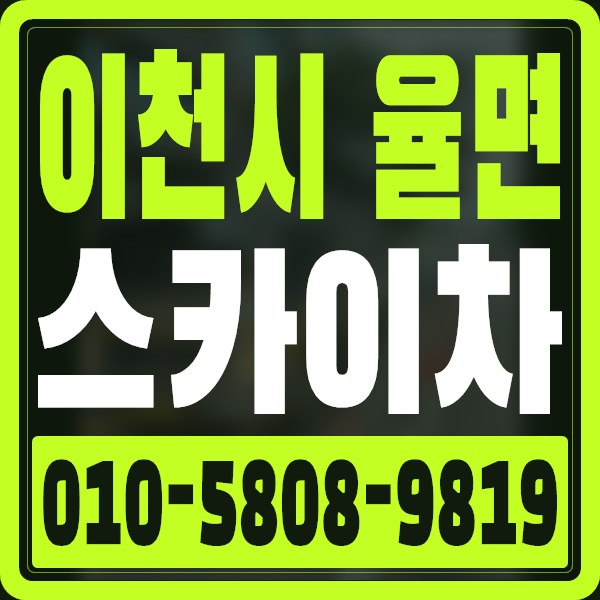 경기 이천시 율면 스카이차 · 010-5808-9819