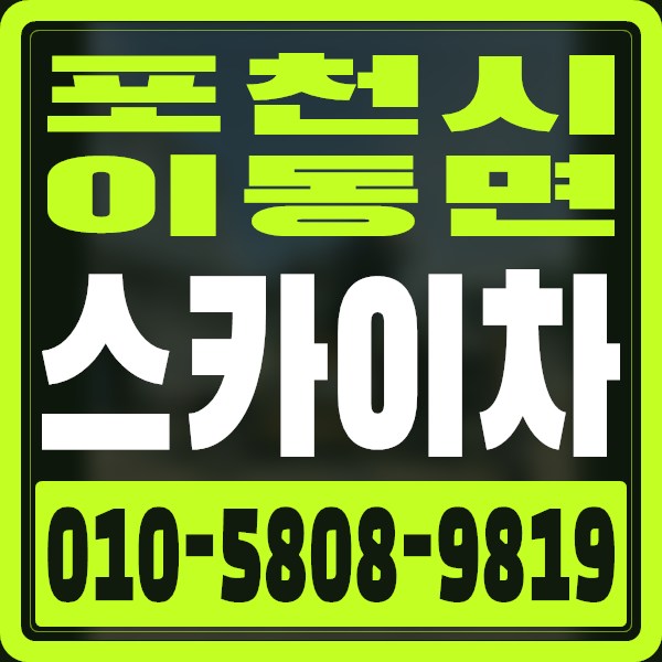 경기 포천시 이동면 스카이차 · 010-5808-9819