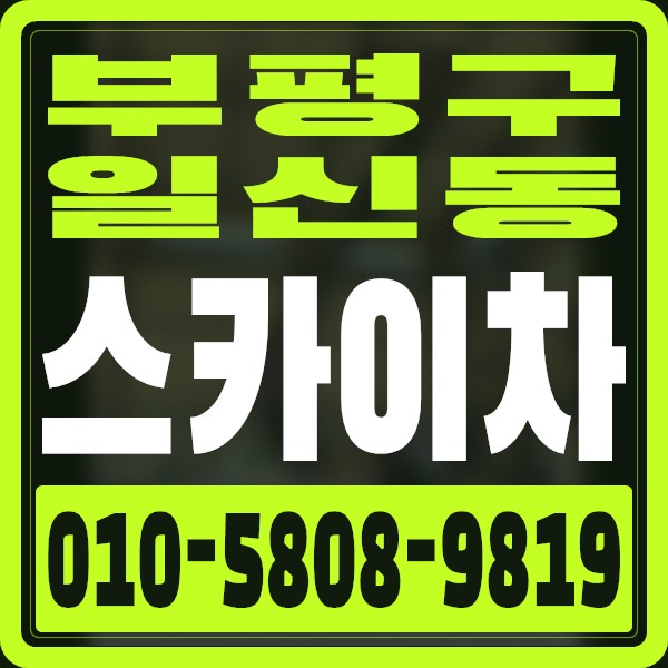 인천 부평구 일신동 스카이차 · 010-5808-9819