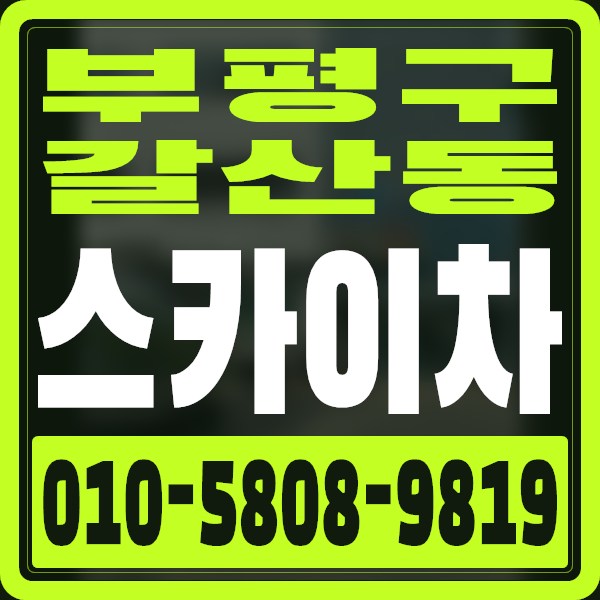 인천 부평구 갈산동 스카이차 · 010-5808-9819