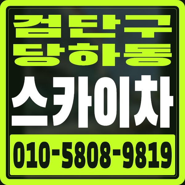 인천 검단구 당하동 스카이차 · 010-5808-9819