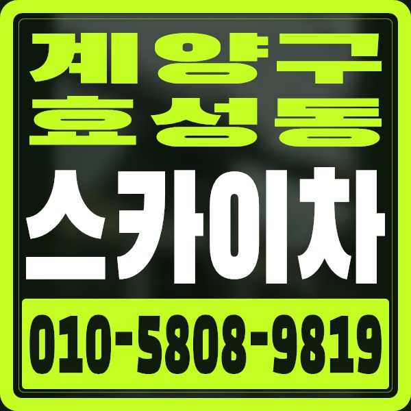 인천 계양구 효성동 스카이차 · 010-5808-9819