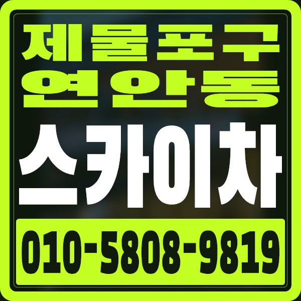 인천 제물포구 연안동 스카이차 · 010-5808-9819