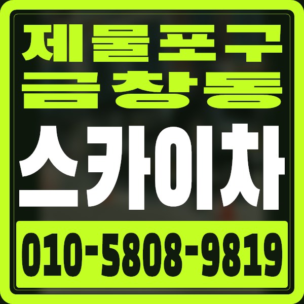 인천 제물포구 금창동 스카이차 · 010-5808-9819