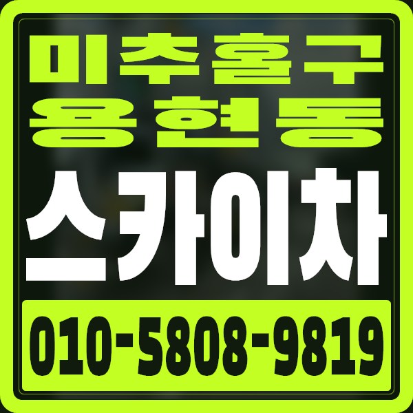 인천 미추홀구 용현동 스카이차 · 010-5808-9819
