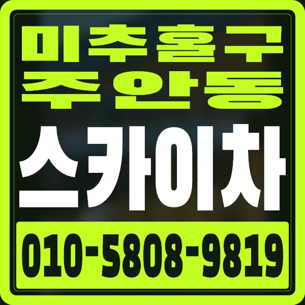 인천 미추홀구 주안동 스카이차 · 010-5808-9819