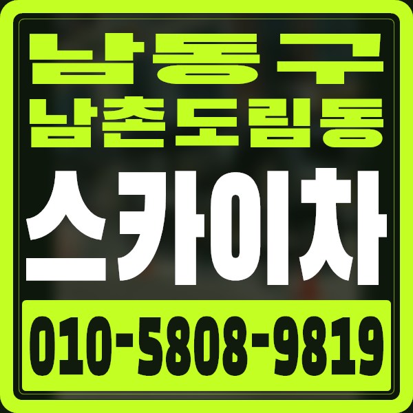 인천 남동구 남촌도림동 스카이차 · 010-5808-9819