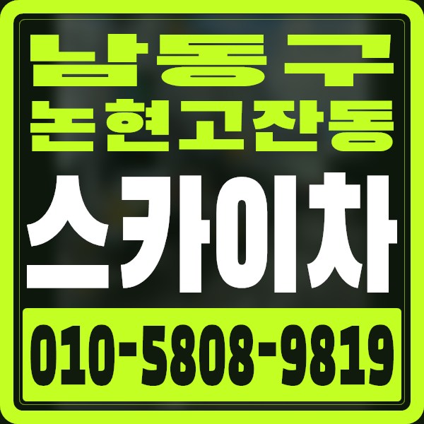 인천 남동구 논현고잔동 스카이차 · 010-5808-9819