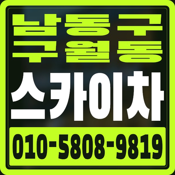 인천 남동구 구월동 스카이차 · 010-5808-9819