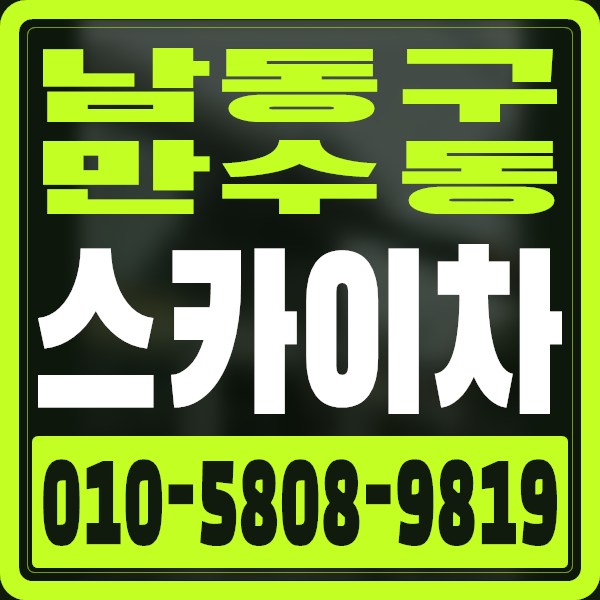 인천 남동구 만수동 스카이차 · 010-5808-9819