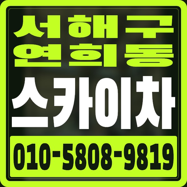 인천 서해구 연희동 스카이차 · 010-5808-9819