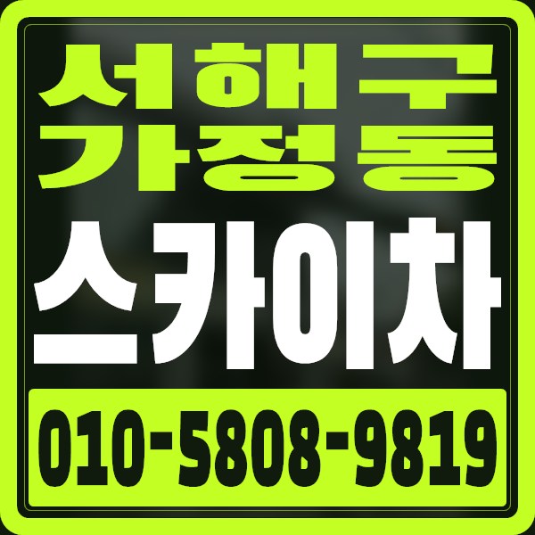 인천 서해구 가정동 스카이차 · 010-5808-9819