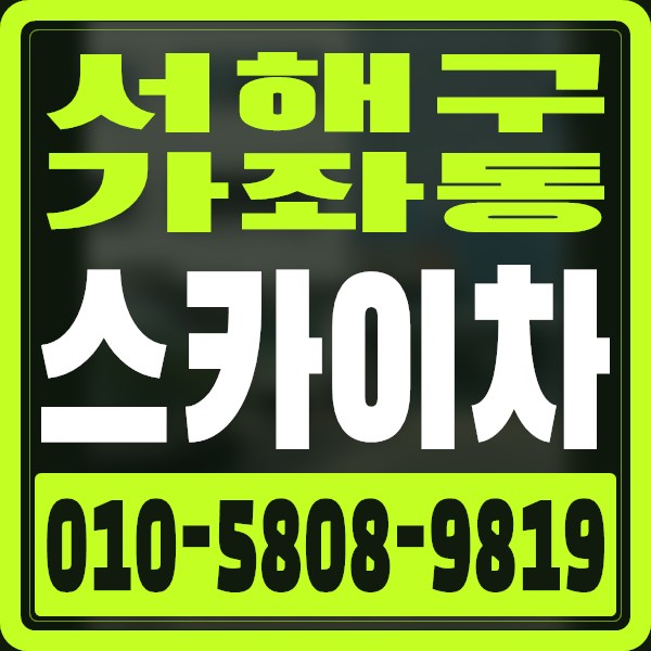 인천 서해구 가좌동 스카이차 · 010-5808-9819
