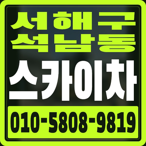 인천 서해구 석남동 스카이차 · 010-5808-9819
