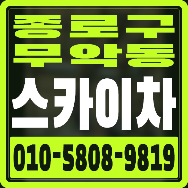 서울 종로구 무악동 스카이차 · 010-5808-9819