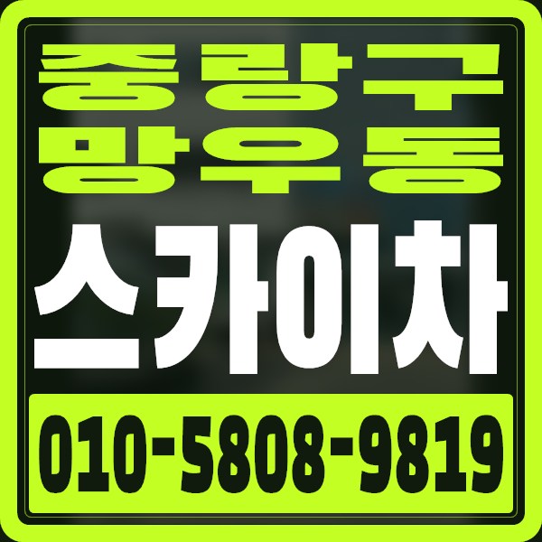 서울 중랑구 망우동 스카이차 · 010-5808-9819
