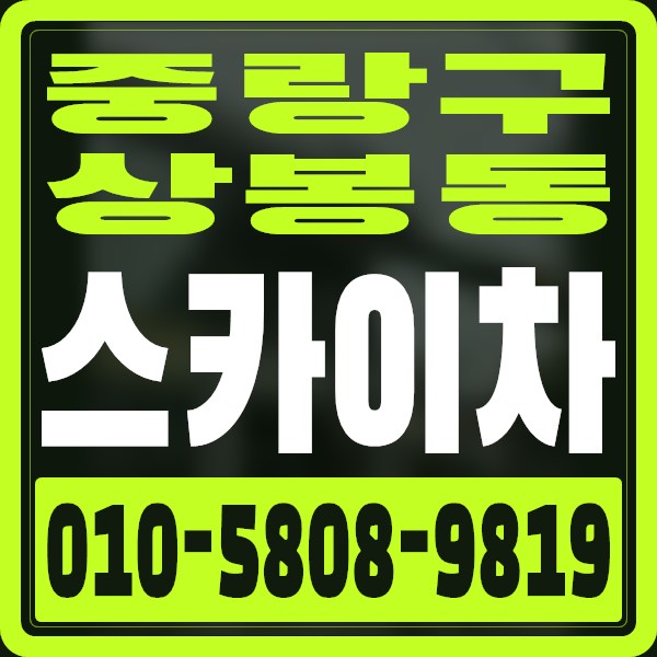 서울 중랑구 상봉동 스카이차 · 010-5808-9819