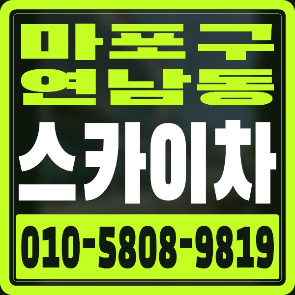서울 마포구 연남동 스카이차 · 010-5808-9819