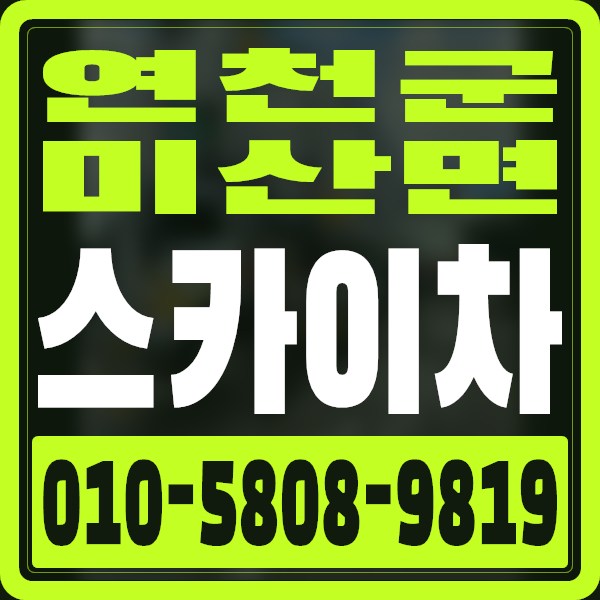 경기 연천군 미산면 스카이차 · 010-5808-9819