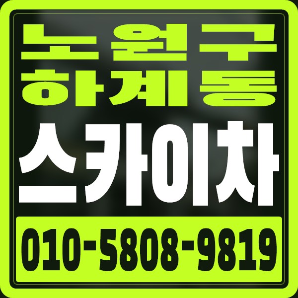 서울 노원구 하계동 스카이차 · 010-5808-9819