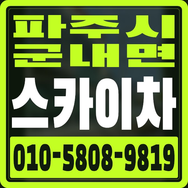 경기 파주시 군내면 스카이차 · 010-5808-9819