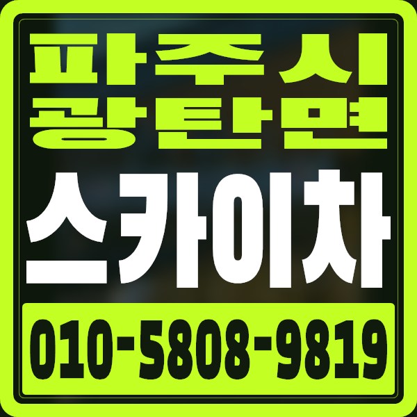 경기 파주시 광탄면 스카이차 · 010-5808-9819