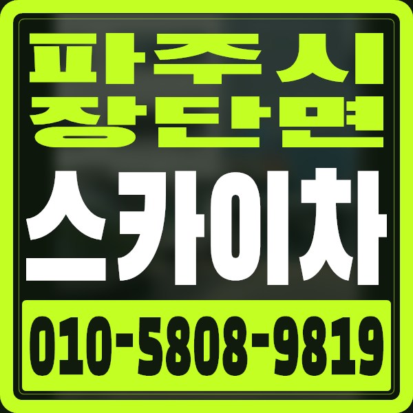 경기 파주시 장단면 스카이차 · 010-5808-9819
