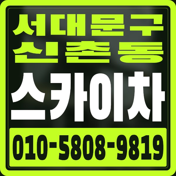 서울 서대문구 신촌동 스카이차 · 010-5808-9819