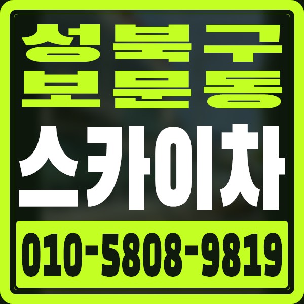 서울 성북구 보문동 스카이차 · 010-5808-9819