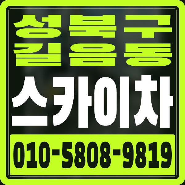 서울 성북구 길음동 스카이차 · 010-5808-9819